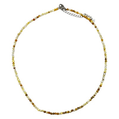 3mm Shell Faceted Semi-Precious Stone Necklace